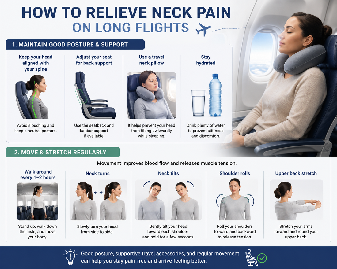 How to relieve neck pain on long flights
